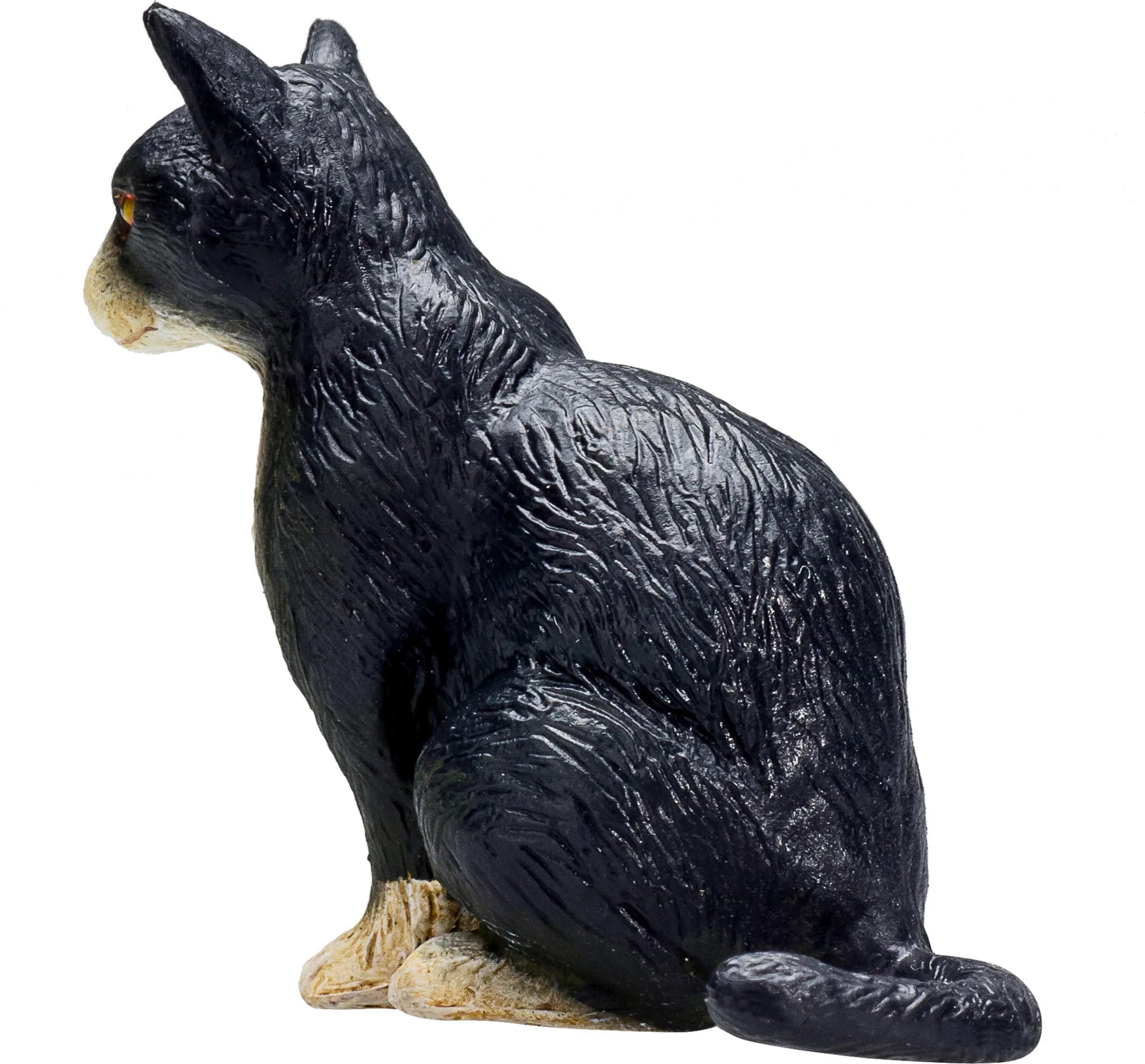 Kat figur siddende, broget 4,5 cm – legetøj uden ftalater, 3+ år. Mojo