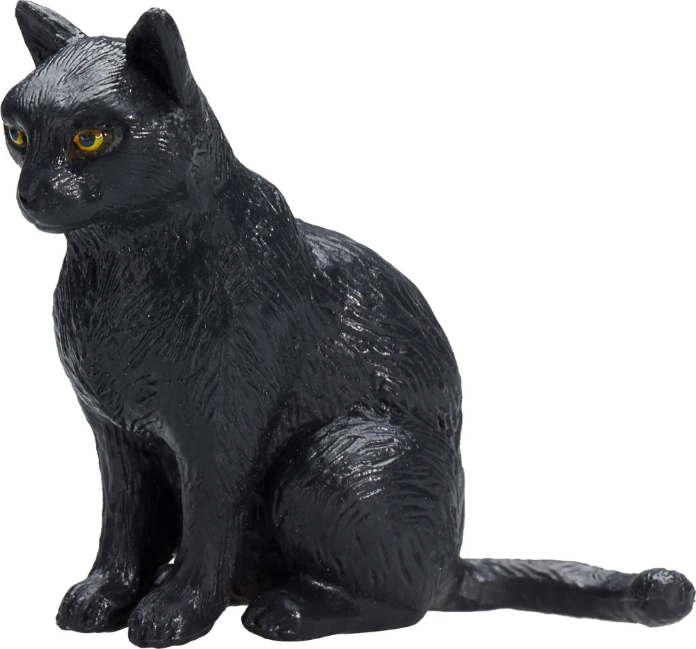 Kat figur siddende sort 4,5 cm legetøj (fri for ftalater) – Mojo