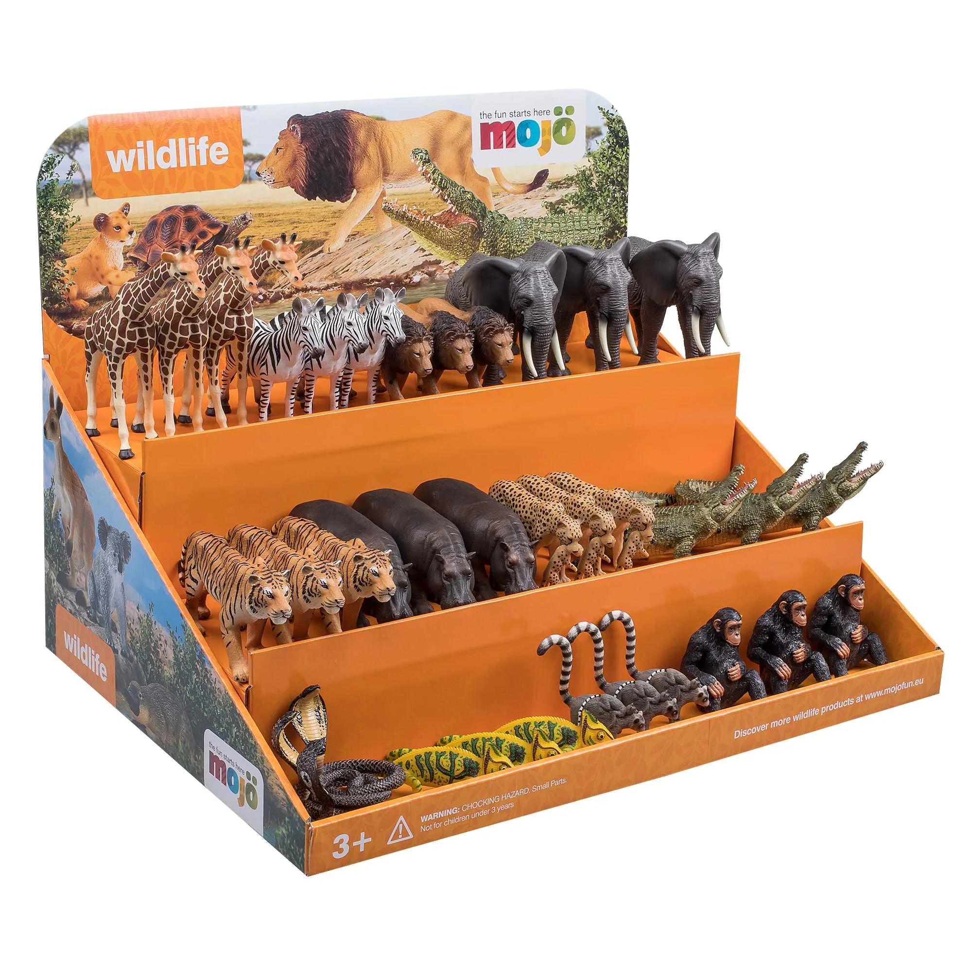 Karton Display – Vilde dyr – Mojo