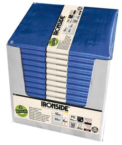 Ironside presenning PE 120g/m2 blå blå Polyeten