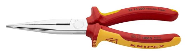 Knipex 2616 spidstang lige kæber VDE 1000 Volt, 200mm