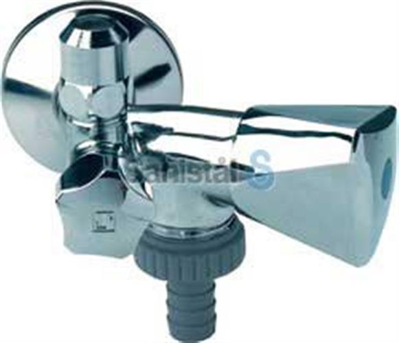 Broen stopventil med roset, kontraventil og aftap