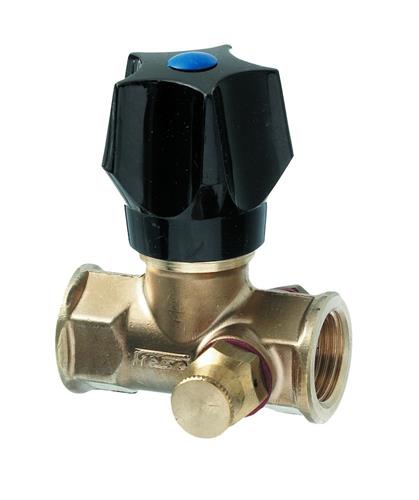 Frese stopventil med aftap muffe/muffe