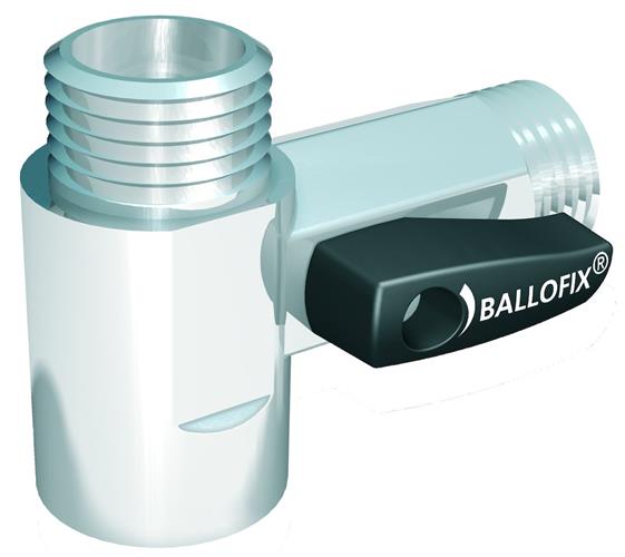 Broen Ballofix T-stykke med kontraventil og enkelt afspærring muffe/nippel/nippel