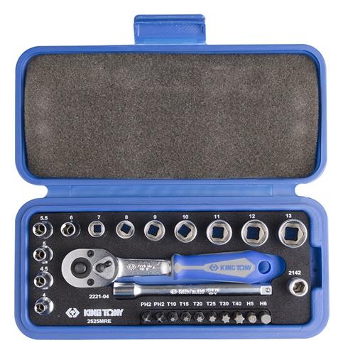King Tony 2525MRE topnøglesæt 4-13 mm