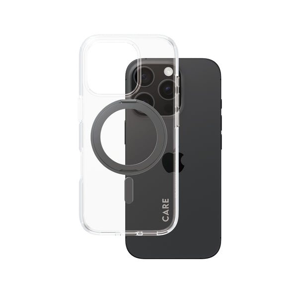 PanzerGlass CARE Kickstand Sort til Apple iPhone 16 Pro