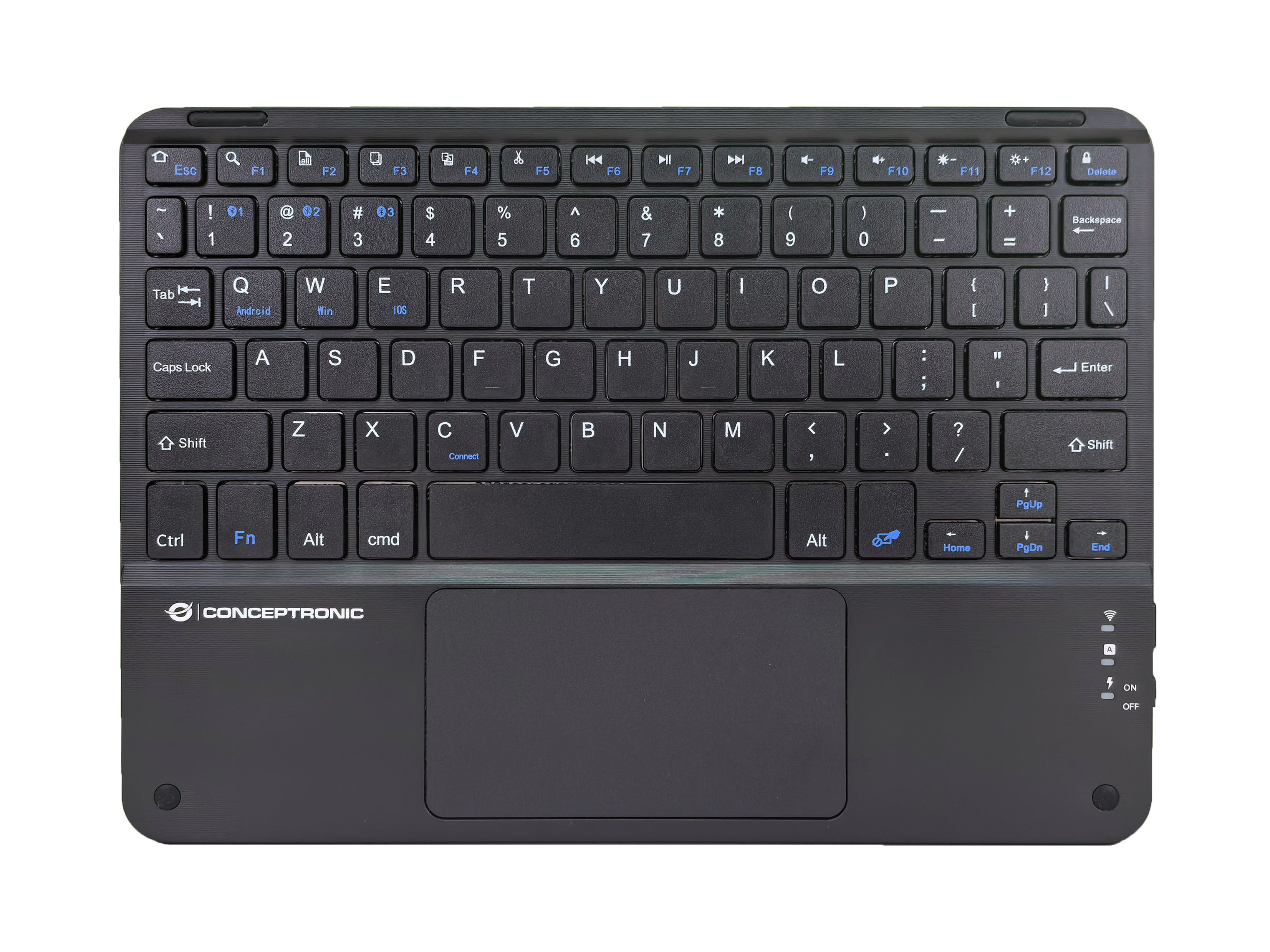 Conceptronic TOBIN01BUS tastatur Universel Bluetooth QWERTY US engelsk Sort