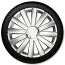 16 Spyder Pro nylon hjulkapselsæt, 4 stk. sølv - coverline