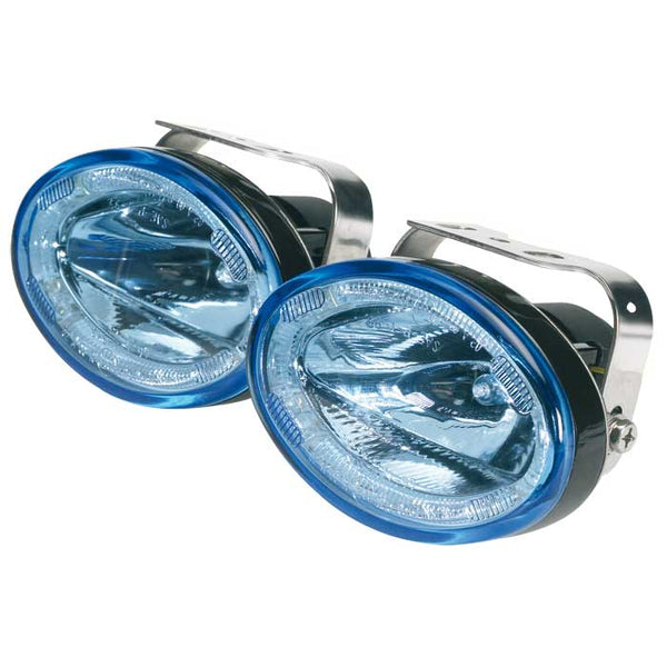 Fjernlygtesæt med angel eyes blå