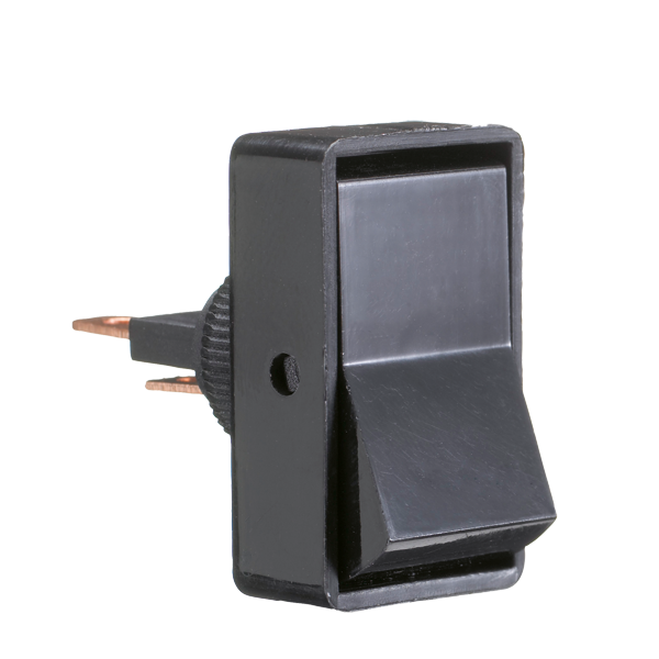 Kontakt firkantet on-off sort 16amp