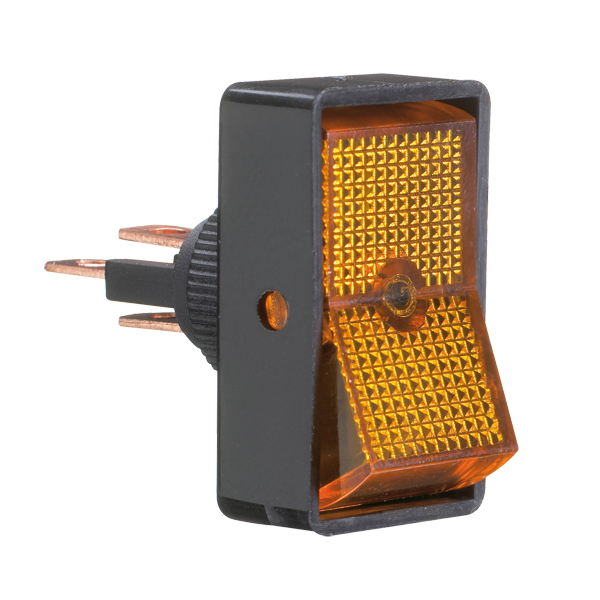 Kontakt firkantet on-off gul 16amp