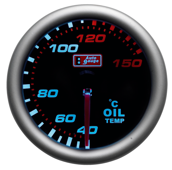 Olietemperatur-måler "smoke" 52mm