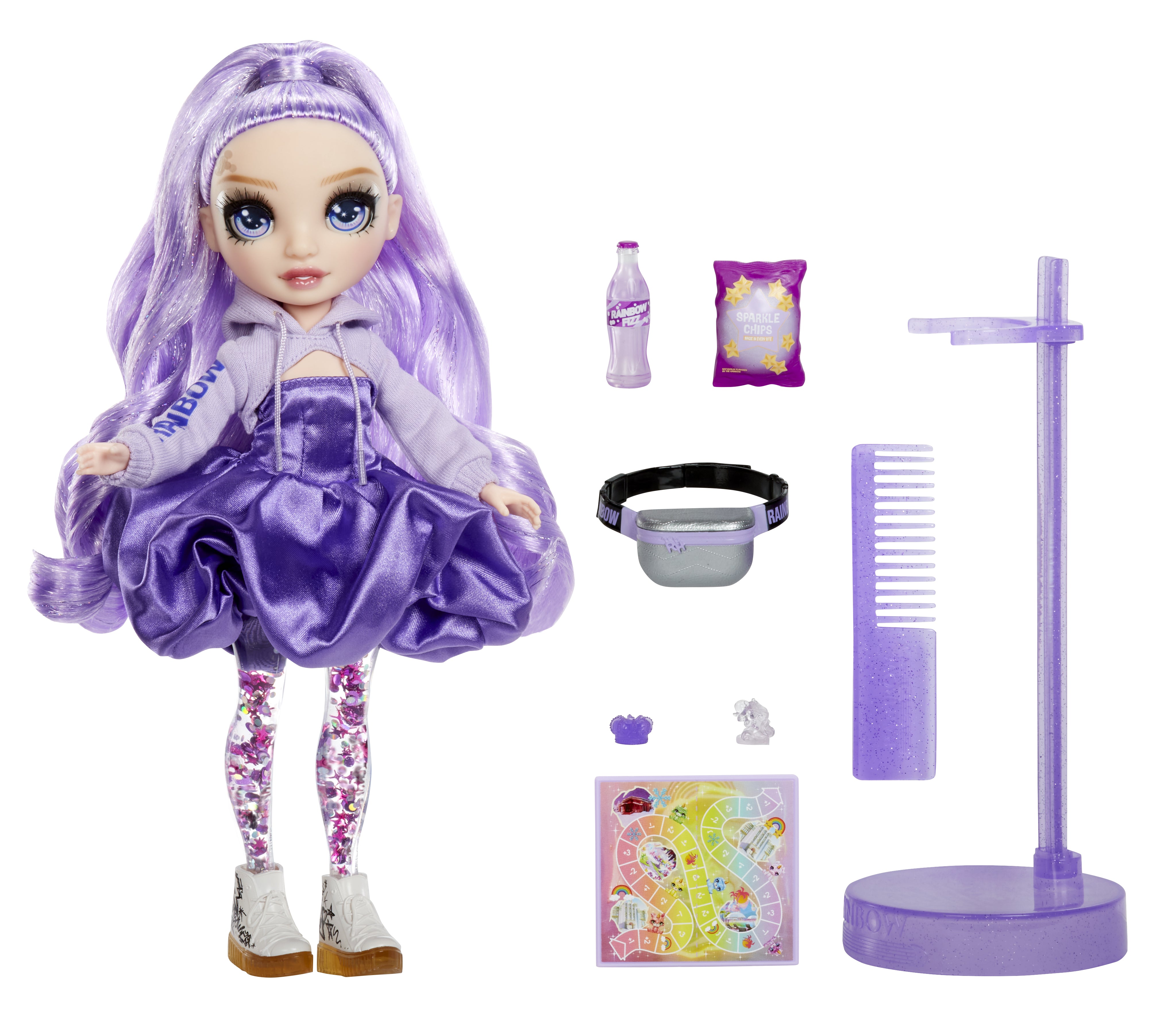 Rainbow High Sparkle & Shine Fashion Dolls- Viola (Purple)