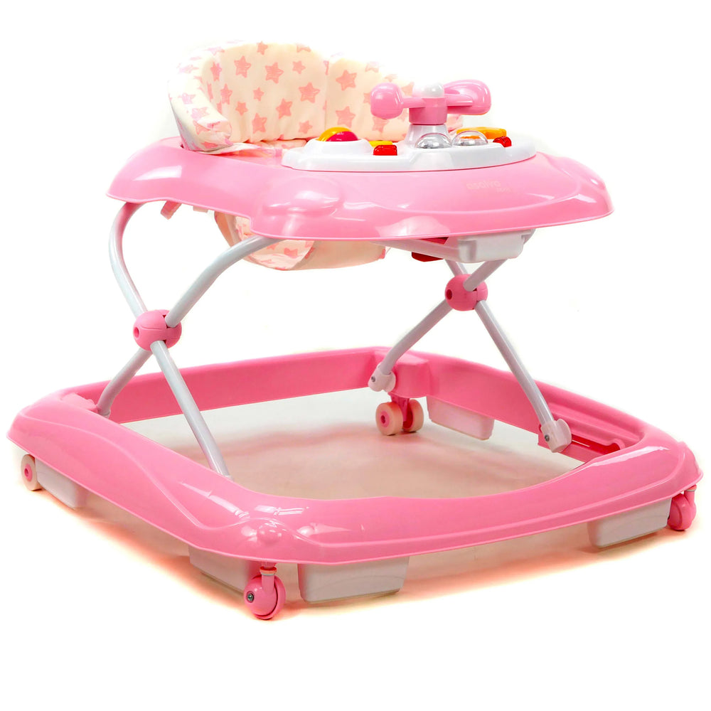 Gåstol Baby Justerbar – Pink stjerner – Asalvo