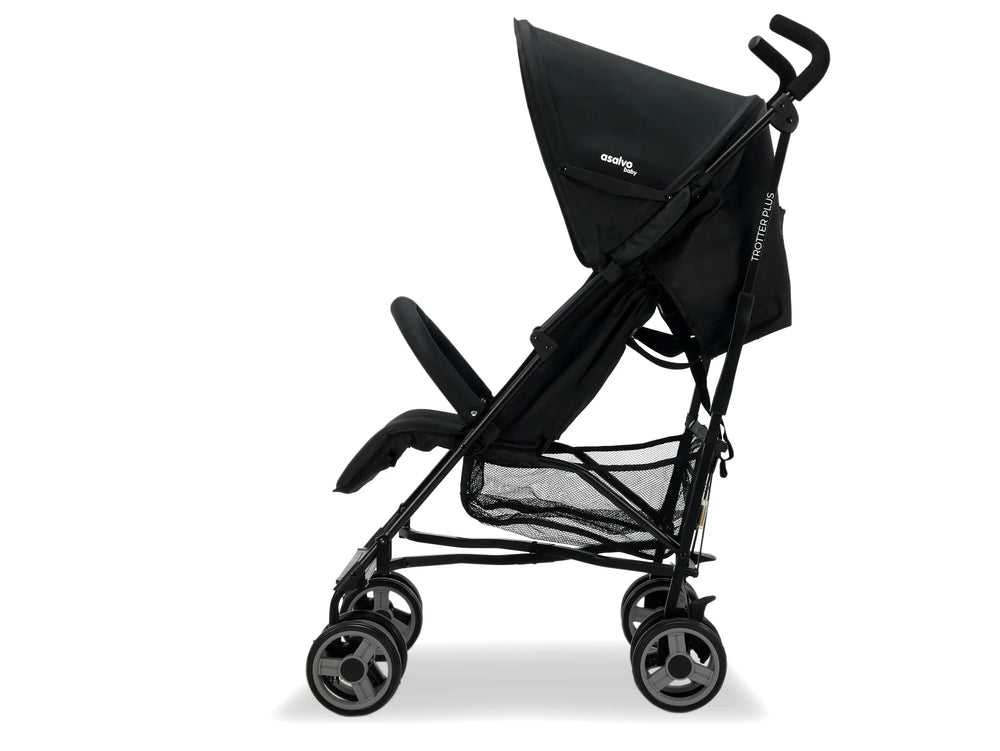 Klapvogn Trotter Plus Justerbar – Sort – Asalvo