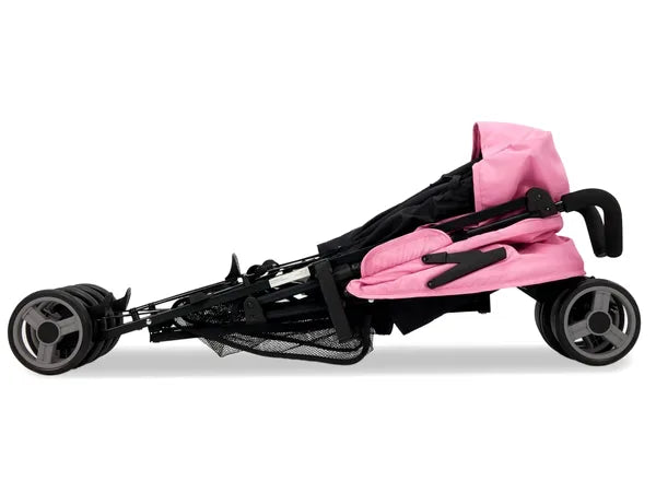 Klapvogn Trotter Plus Justerbar – Rosa, Sort – Asalvo
