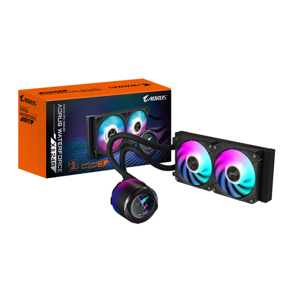 Aorus WATERFORCE X II 240 Vandkøler 1-pack Sort Hvid 120 mm