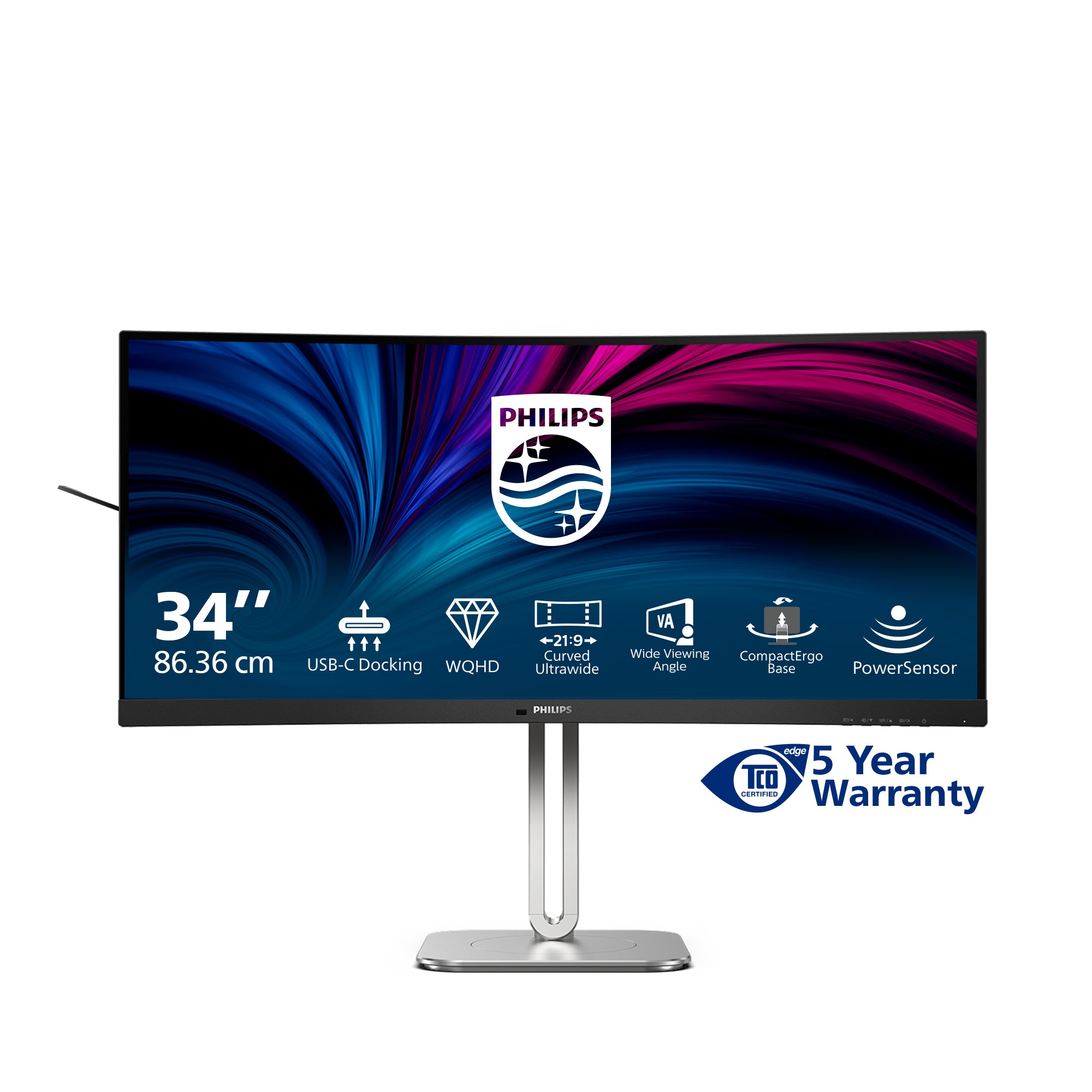 Philips 34B2U5600C 34 VA 3440 x 1440 (UltraWide) HDMI DisplayPort USB-C 120Hz