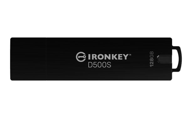 Kingston IronKey D500S 128GB USB 3.2 Gen 1 USB stick Sort