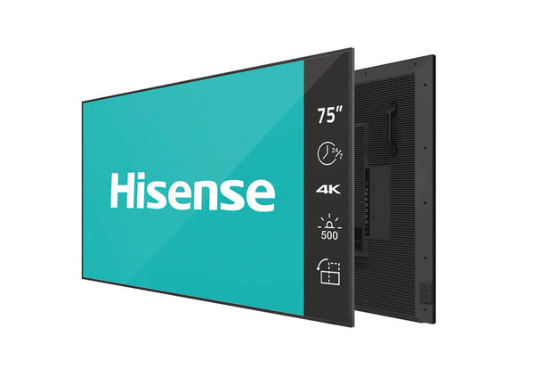 Hisense 75DM66D skilte display 190,5 cm (75) LED Wi-Fi 500 cd/m² 4K Ultra HD Sort Indbygget processer Android 11 24/7