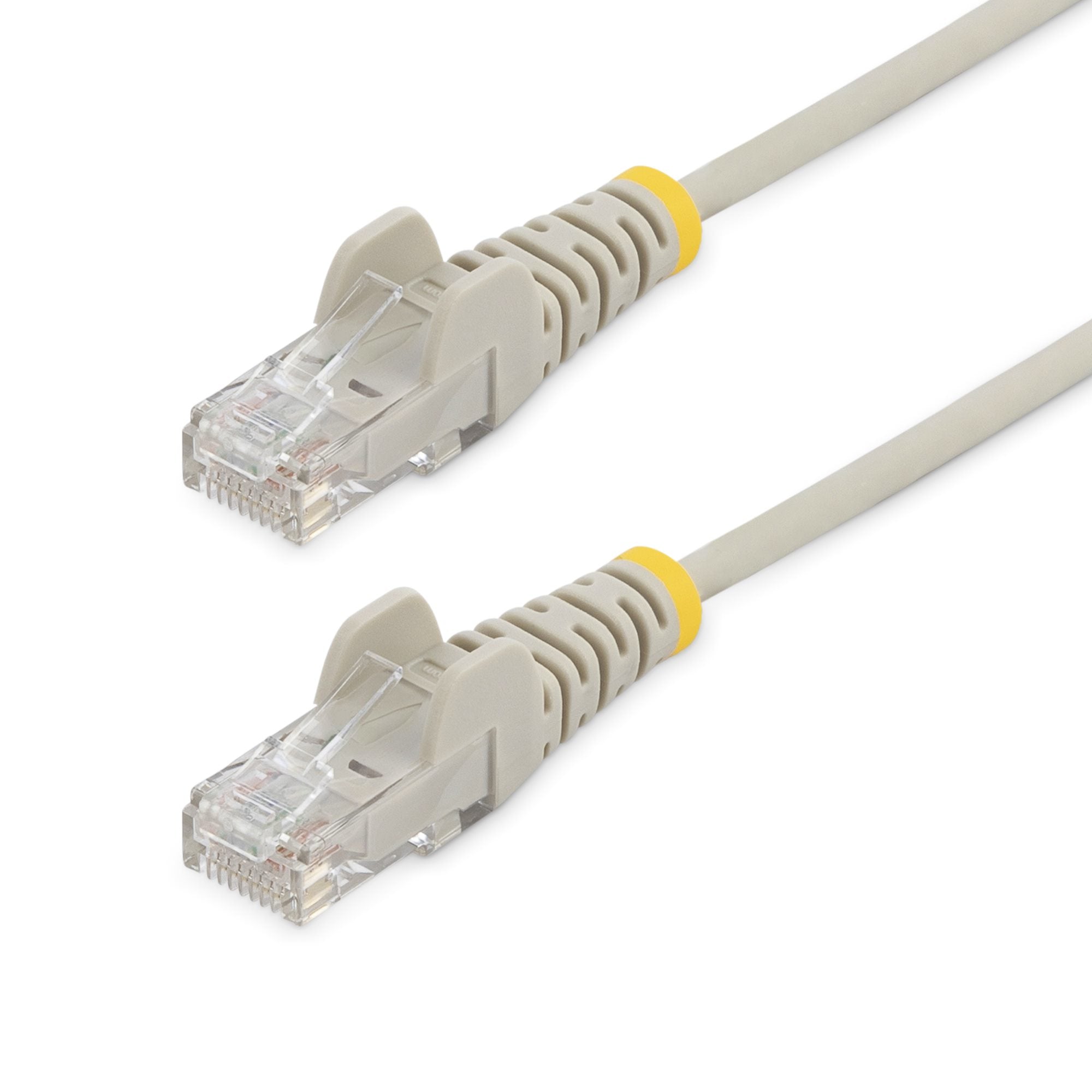 StarTech.com 50cm Slim LSZH CAT6 Ethernet Cable, 10 Gigabit Snagless RJ45 100W PoE Patch Cord, CAT 6 10GbE UTP Network Cable w/Strain Relief, Grey, Fluke Tested/ETL, Low Smoke Zero Halogen - Category 6 - 28AWG (N6PAT50CMGRS) CAT 6 50cm Patchkabel Grey