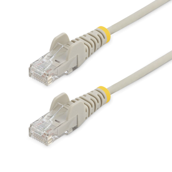 StarTech.com 50cm Slim LSZH CAT6 Ethernet Cable, 10 Gigabit Snagless RJ45 100W PoE Patch Cord, CAT 6 10GbE UTP Network Cable w/Strain Relief, Grey, Fluke Tested/ETL, Low Smoke Zero Halogen - Category 6 - 28AWG (N6PAT50CMGRS) CAT 6 50cm Patchkabel Grey