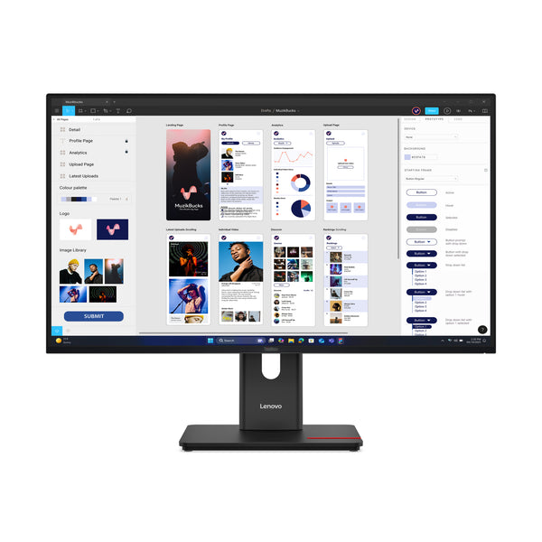 Lenovo ThinkVision T32UD-40 LED display 80 cm (31.5) 3840 x 2160 pixel 4K Ultra HD LCD Sort