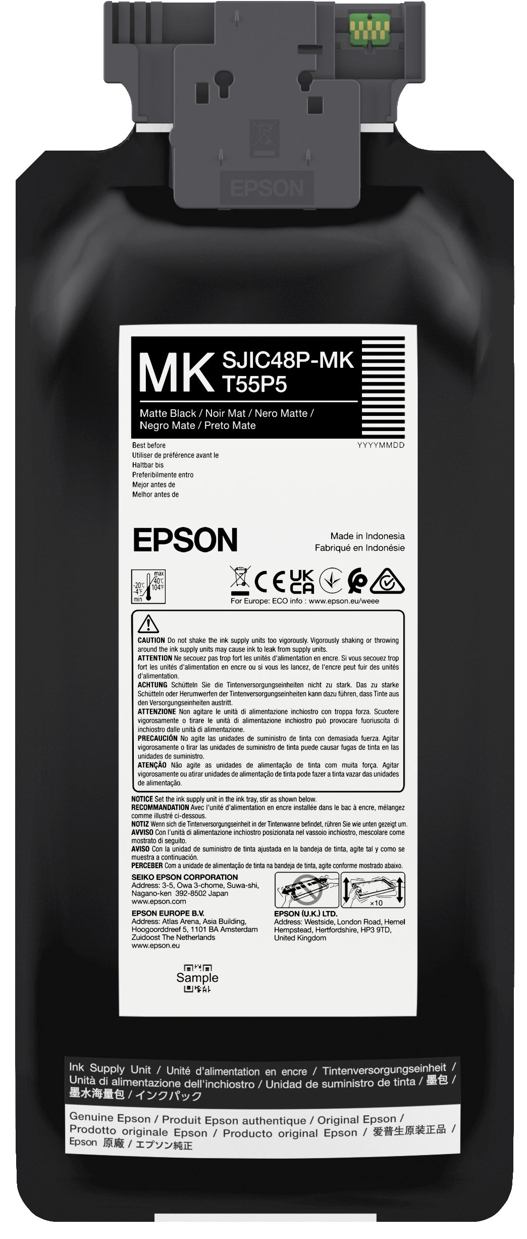 Epson T55P5 Mat sort Blækpakke