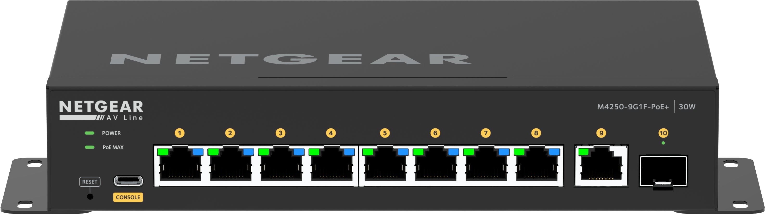 NETGEAR AV Line M4250-9G1F-  Switch 10-porte Gigabit  PoE+