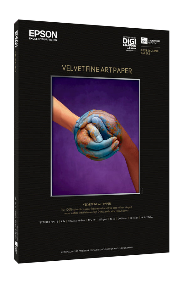 Epson Fine Art Velvet Papir A3 plus (329 x 423 mm) 20ark