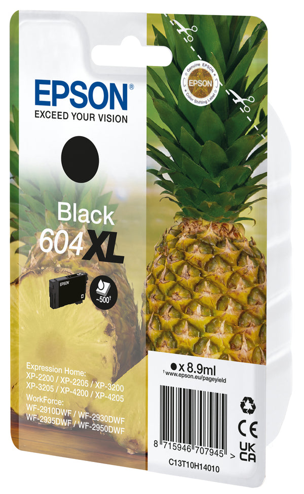 Epson 604XL Singlepack Sort 500 sider Blæk C13T10H14020