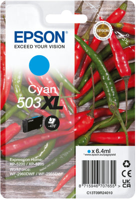 Epson 503XL Cyan 470 sider Blæk C13T09R24020