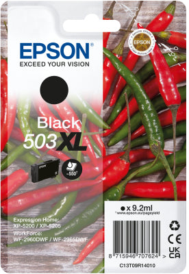Epson 503XL Sort 550 sider Blæk C13T09R14020