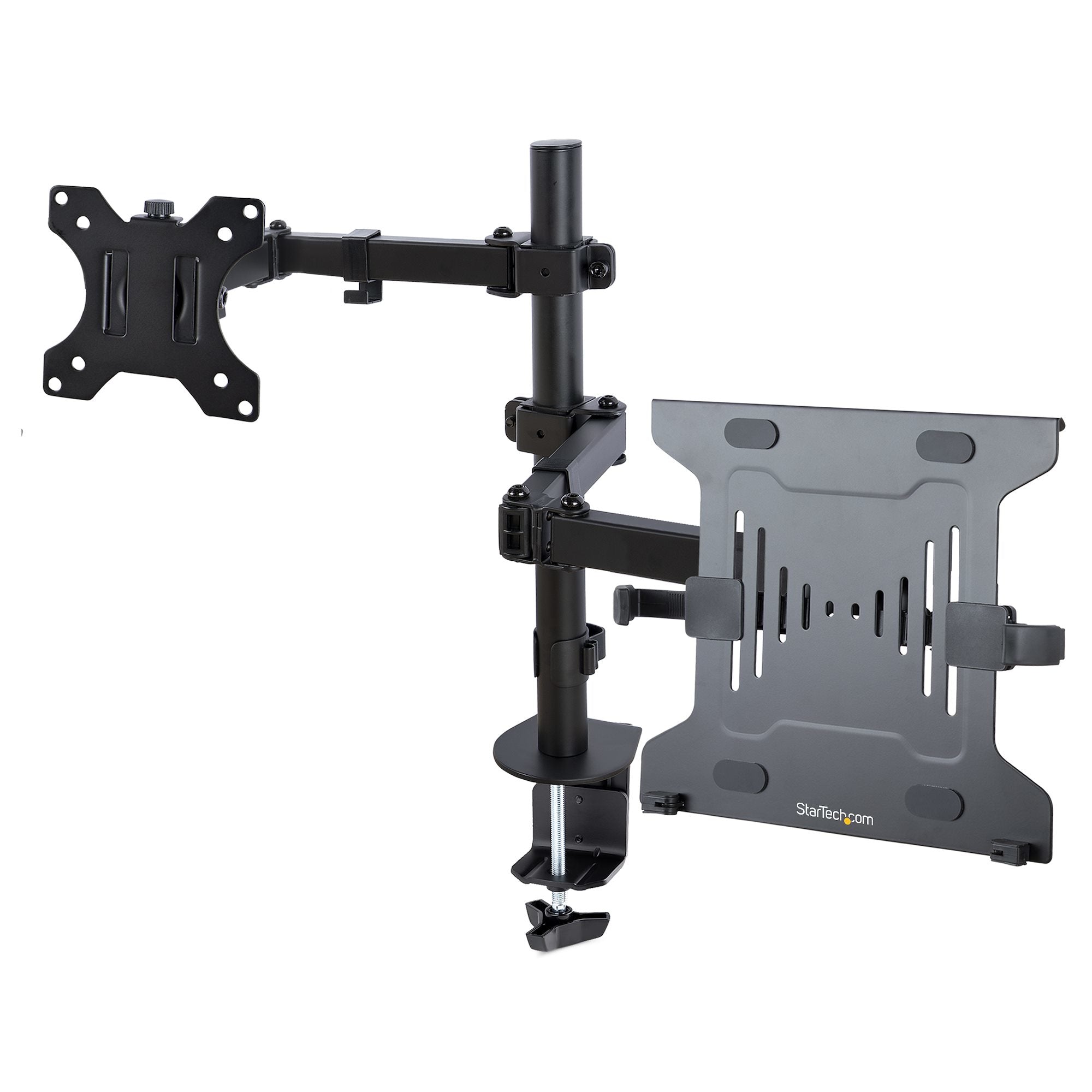 StarTech.com Monitor Arm VESA Laptop Tray, For a Laptop (4.5kg / 9.9lb) and a Single Display up to 32 (8kg / 17.6lb), Black, Adjustable Desk Laptop Arm Mount, C-clamp/Grommet Mount - VESA Monitor Mount (A2-LAPTOP-DESK-MOUNT) Monitor / notebook Monterings