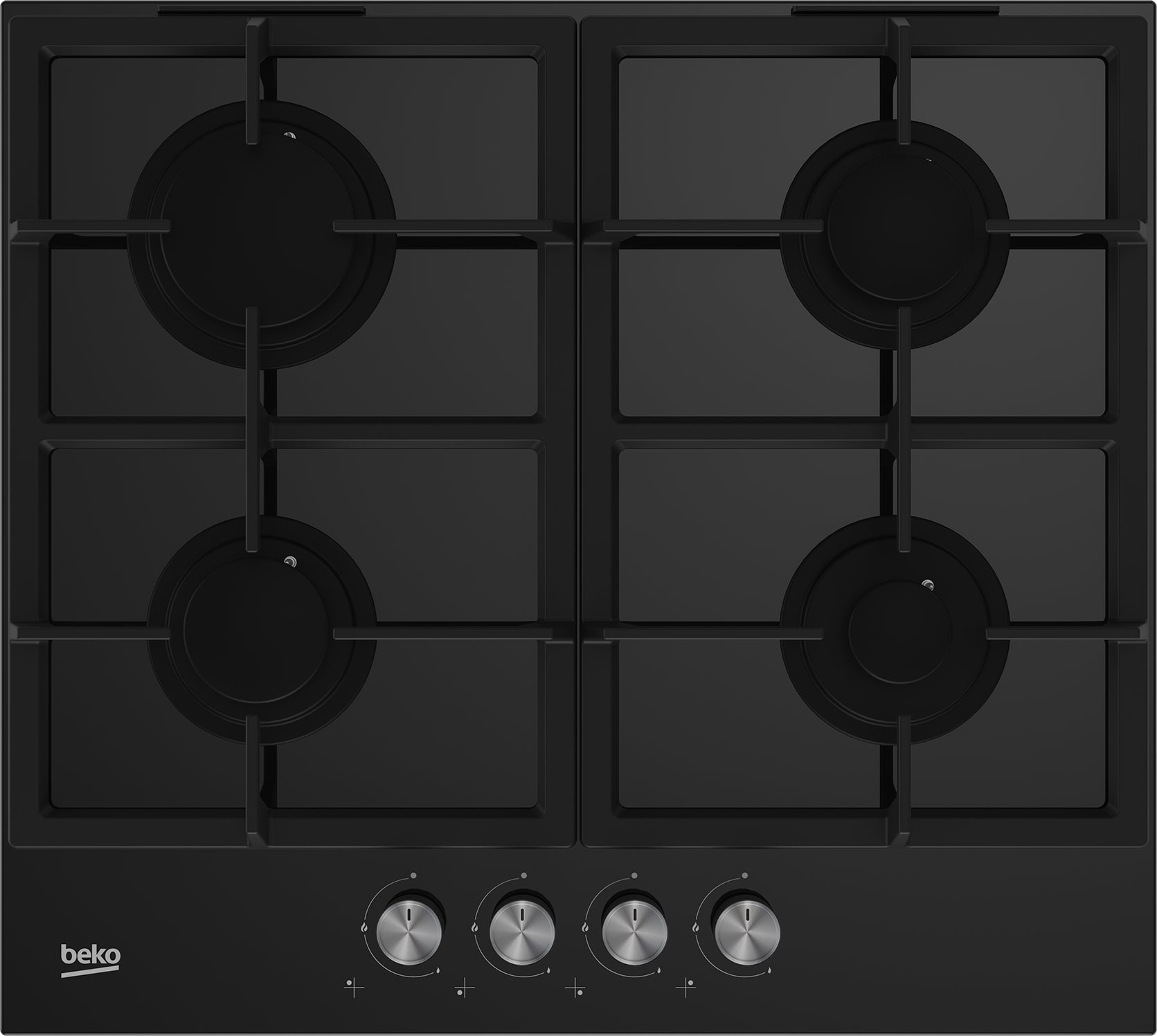 Beko HILG64225S kogeplade Sort Indbygget 60 cm Gaskomfur 4 zone(s)