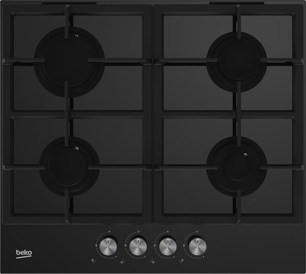 Beko HILG64225S kogeplade Sort Indbygget 60 cm Gaskomfur 4 zone(s)