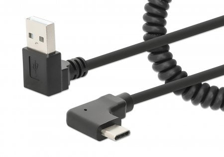 Manhattan USB 2.0 USB Type-C kabel 1m Sort