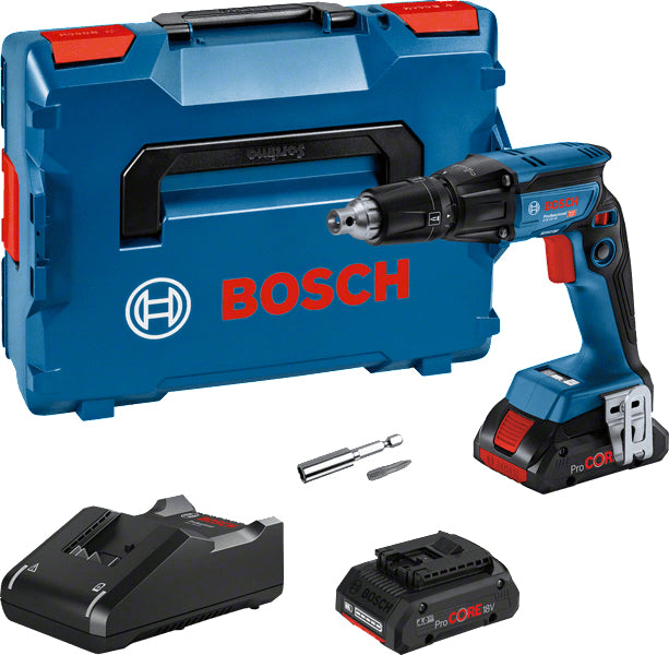 Bosch GTB 18V-45 Professional Skruetrækker til gipsvæg Uden batteri 2 batterier inkluderet Unbrakosokkel