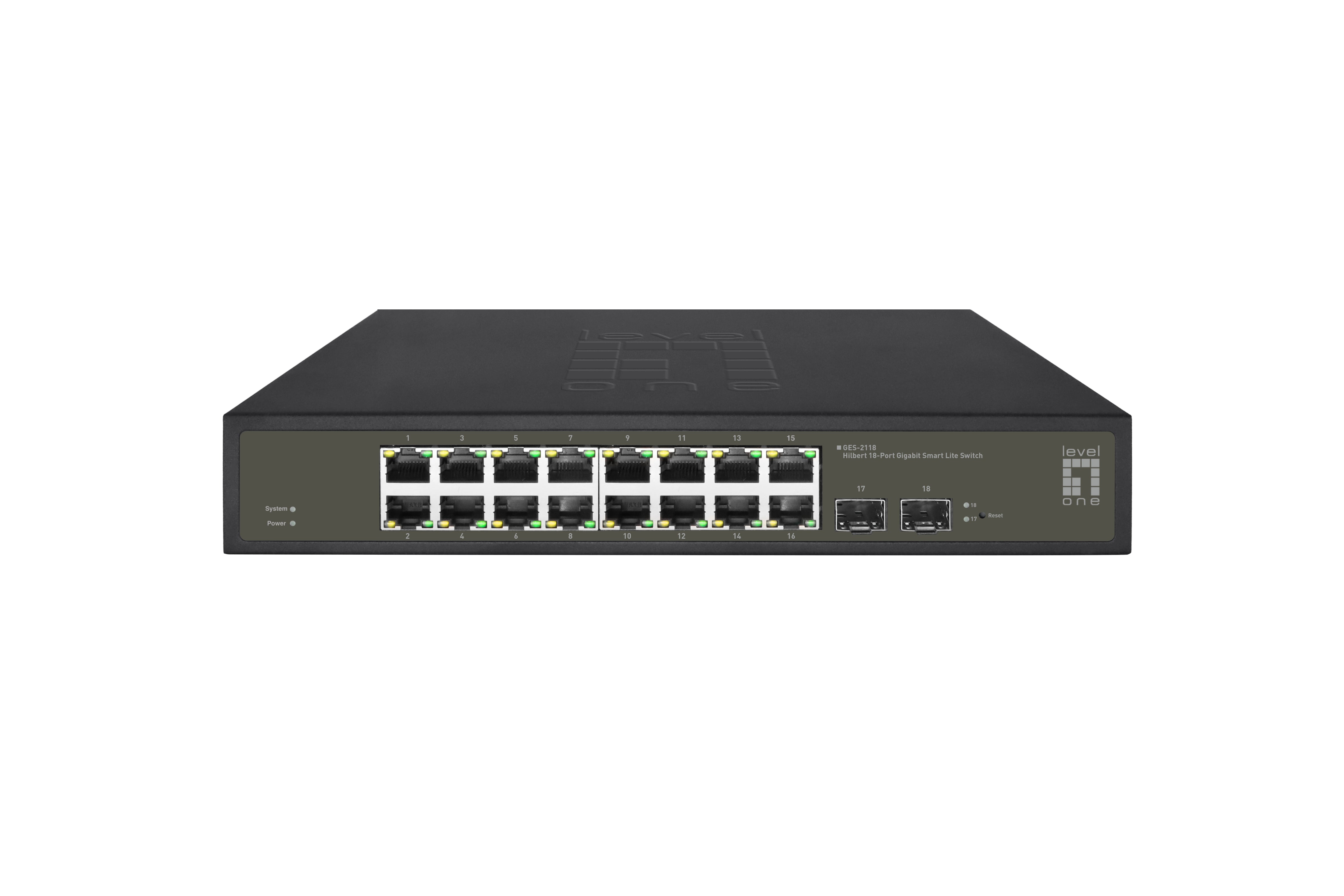 LevelOne GES-2118 netværksswitch Administreret L2 Gigabit Ethernet (10/100/1000) Sort
