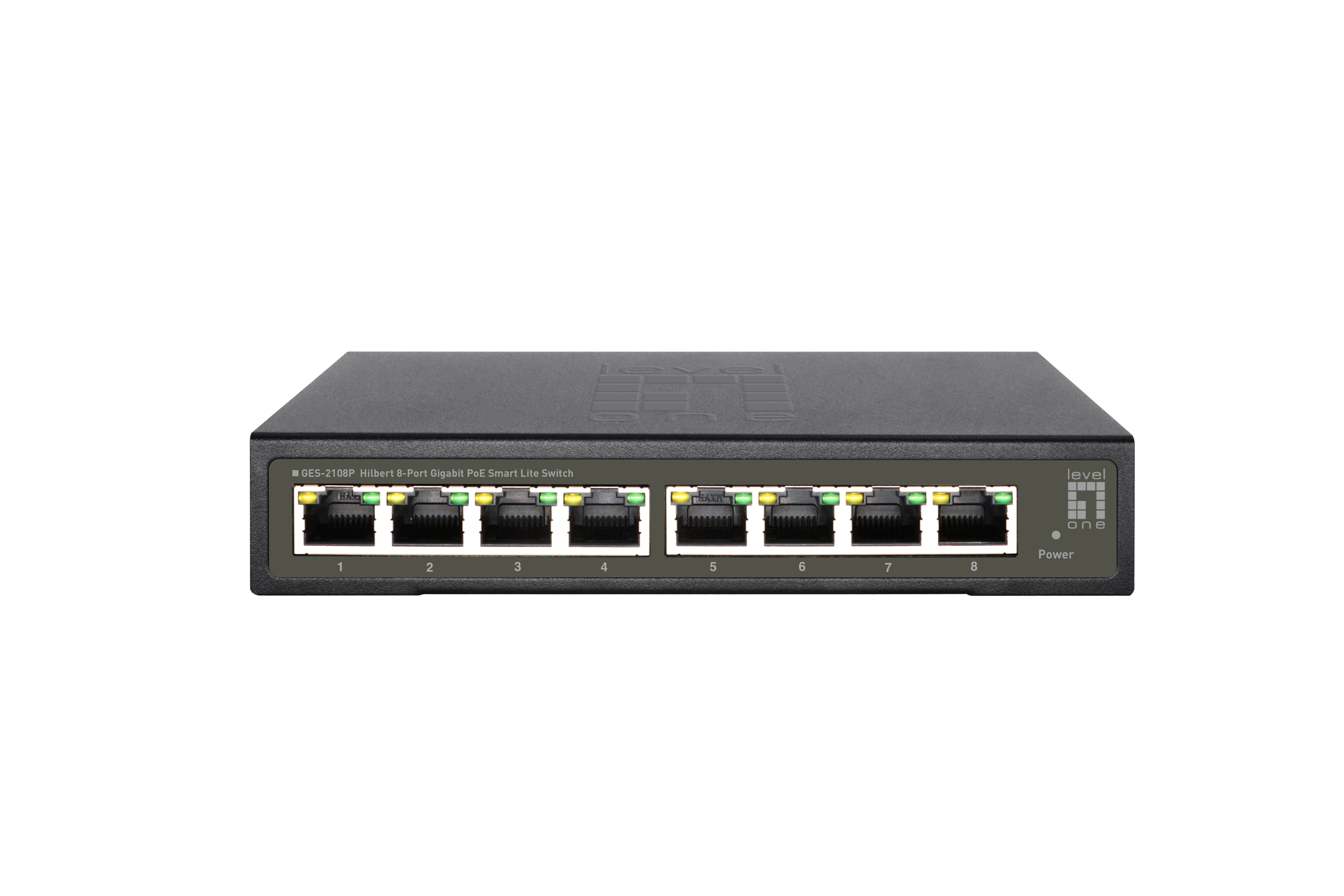 LevelOne GES-2108P netværksswitch Administreret L2 Gigabit Ethernet (10/100/1000) Strøm over Ethernet (PoE) Sort