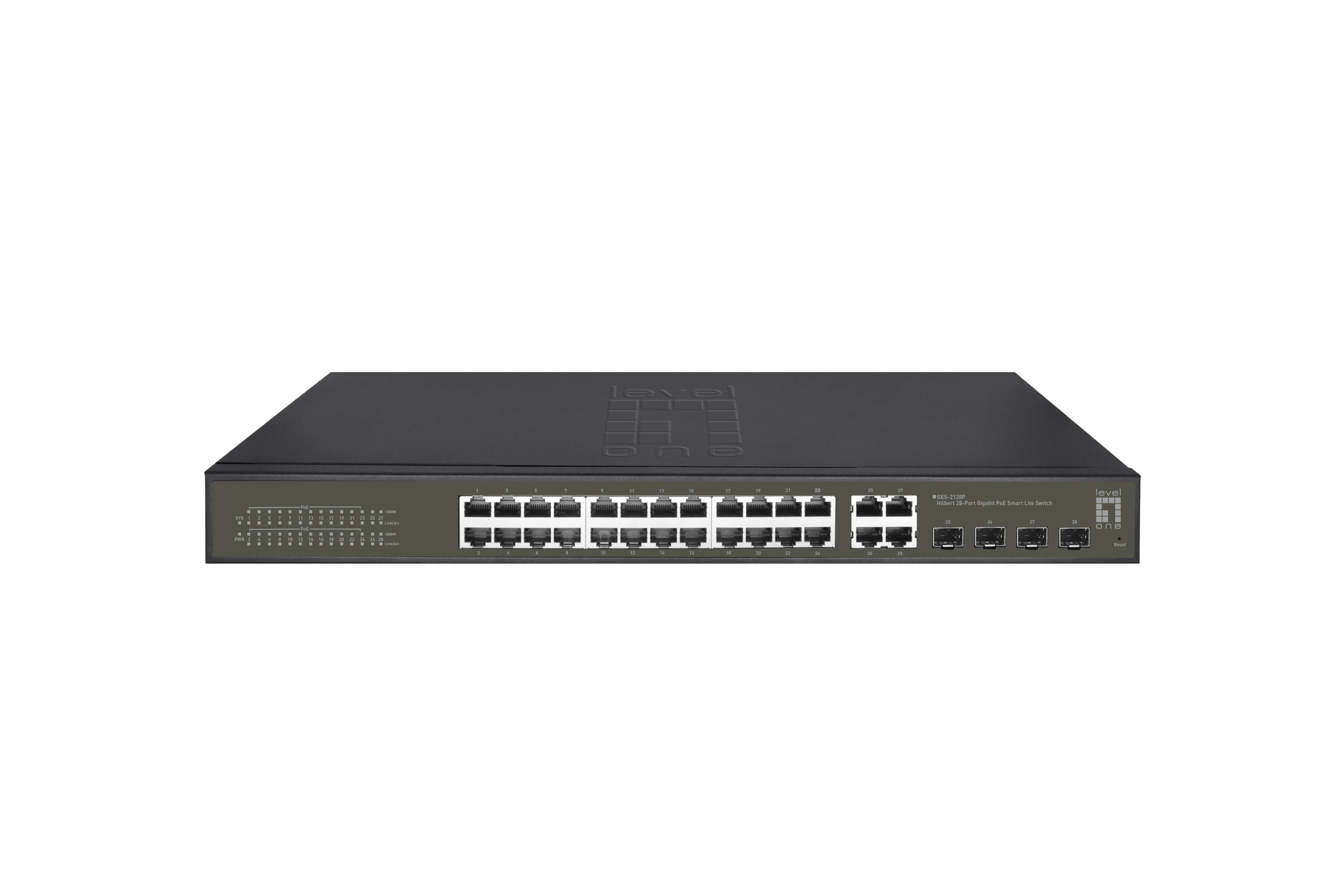 LevelOne GES-2128P netværksswitch Administreret L2 Gigabit Ethernet (10/100/1000) Strøm over Ethernet (PoE) Sort