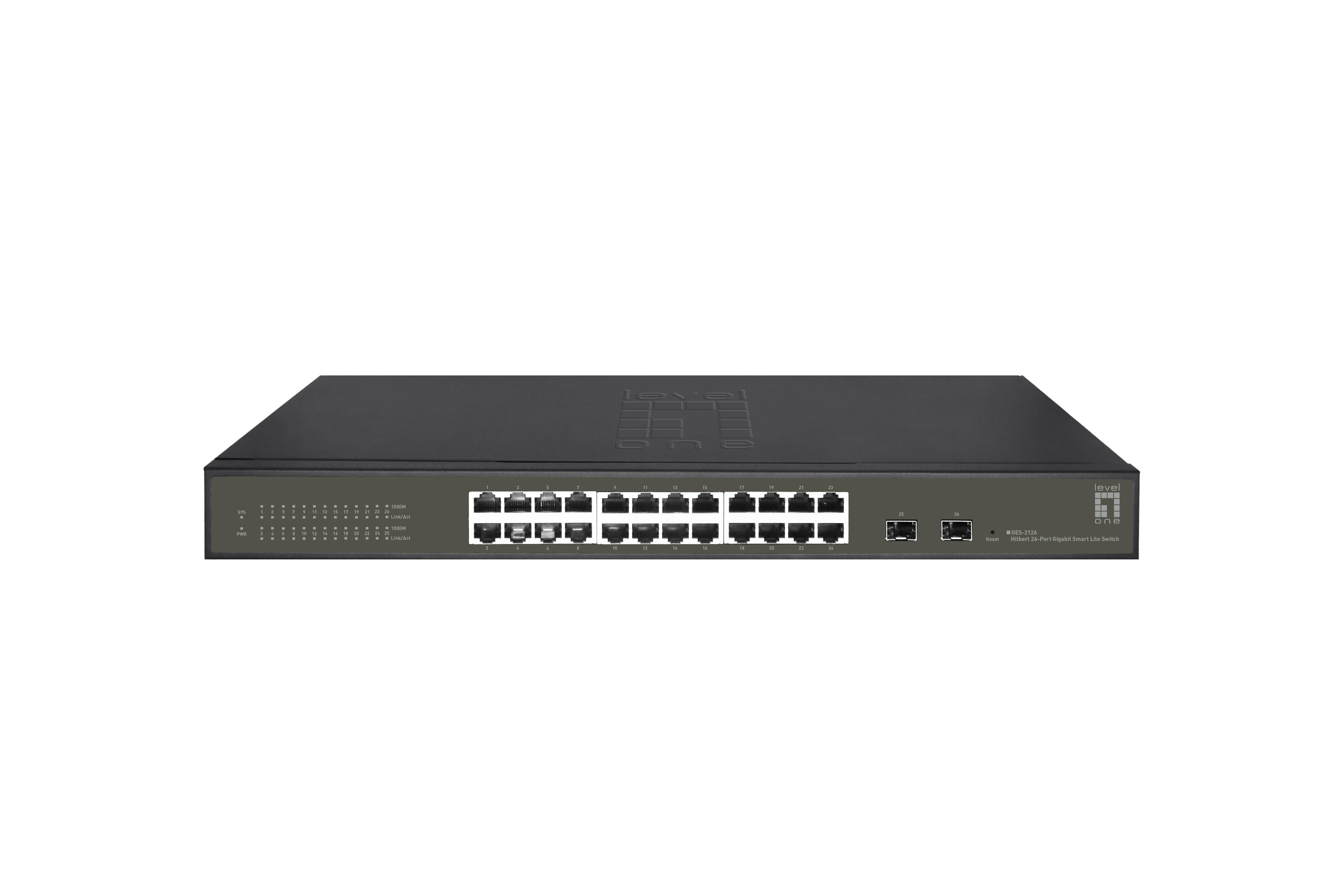 LevelOne GES-2126 netværksswitch Administreret L2 Gigabit Ethernet (10/100/1000) Sort