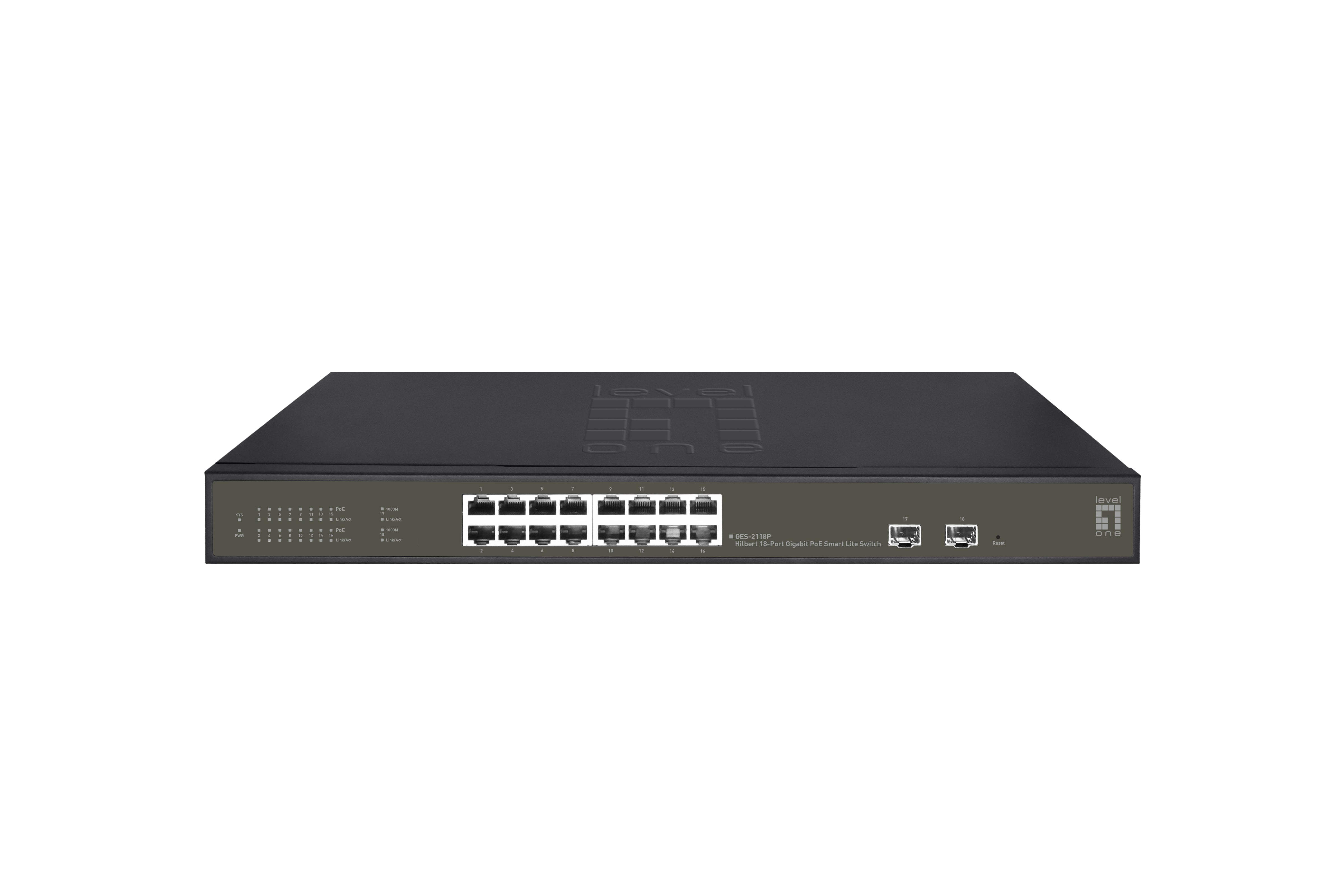 LevelOne GES-2118P netværksswitch Administreret L2 Gigabit Ethernet (10/100/1000) Strøm over Ethernet (PoE) Sort