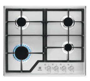 Electrolux KGS6426SX Rustfrit stål Indbygget 59 cm Gaskomfur 4 zone(s)