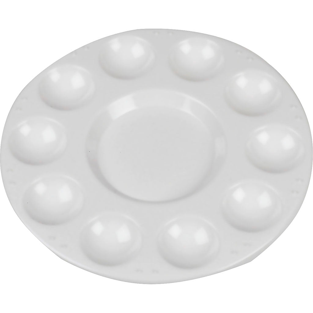 Palette, Rund palette med 11 rum, diam. 17 cm, hvid, 10 stk./ 1 pk.