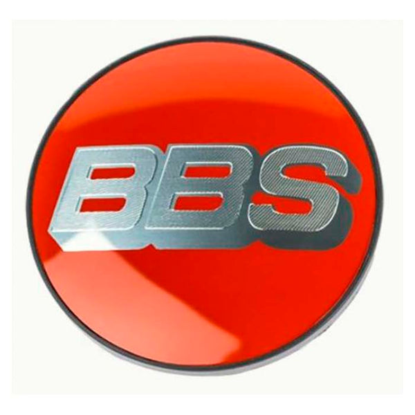 BBS centerkapsel ø 64,5 mm sølv/rød nürburgrin