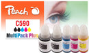 Peach 321339 blækpatron 5 stk Kompatibel Standard udbytte Sort, Blå, Magenta, Gul