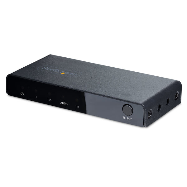 StarTech.com 2-Port 8K HDMI , HDMI 2.1 er 4K 120Hz/8K 60Hz UHD, HDR10+, HDMI  2 In 1 Out, Auto/Manual Source ing, Remote Control and Power Adapter Included - 7.1 Channel Audio/eARC (2PORT-HDMI-SWITCH-8K) Video-/audioswitch HDMI
