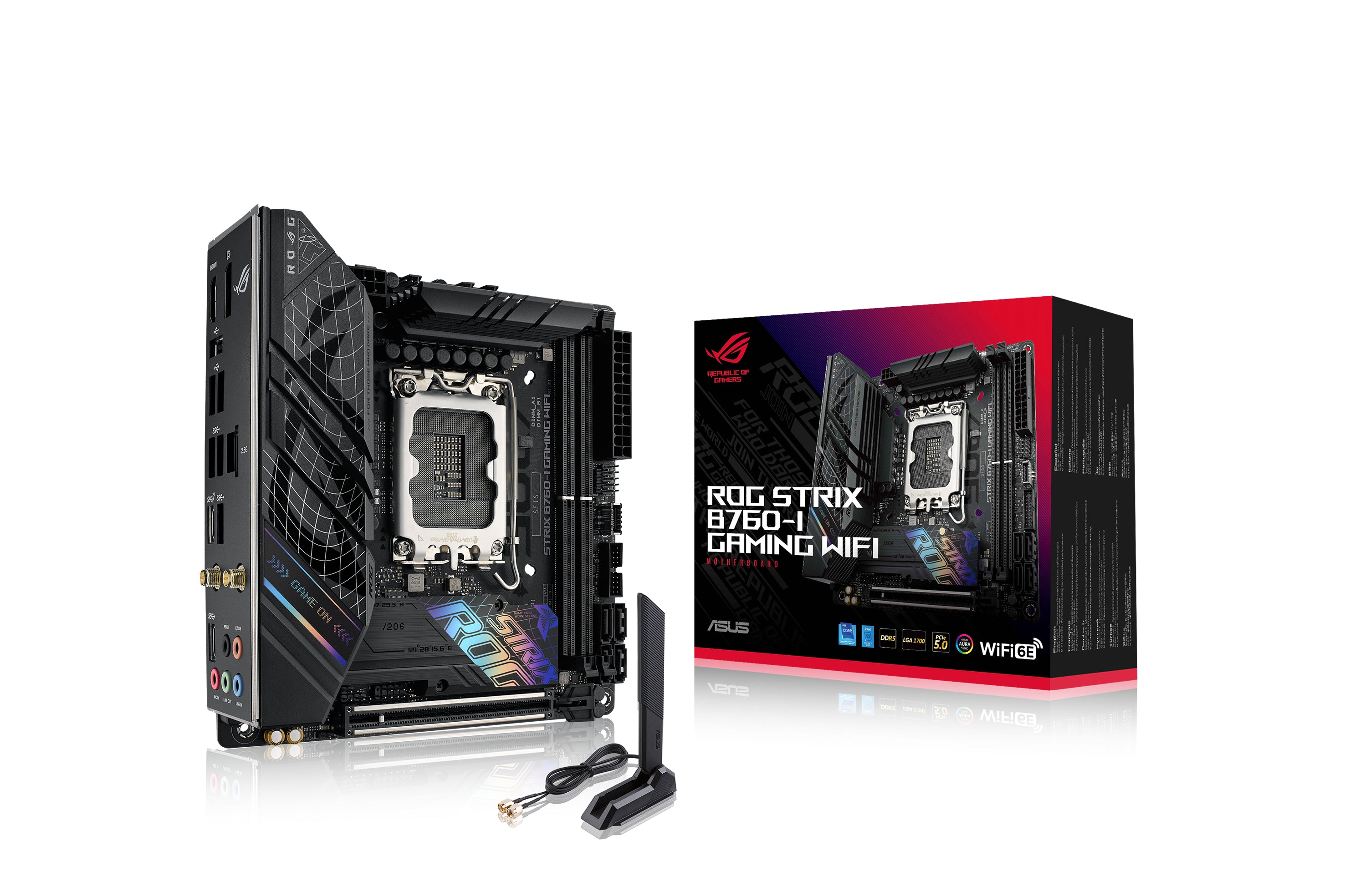 ASUS ROG STRIX B760-I GAMING WIFI Mini ITX LGA1700 sokkel Intel B760