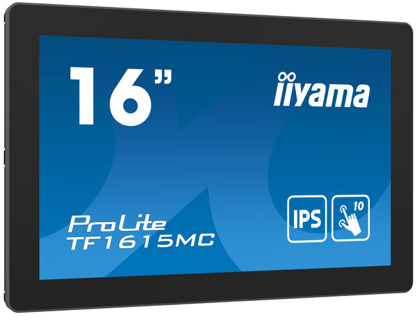 iiyama ProLite TF1615MC-B1 15.6 IPS 1920 x 1080 (Full HD) VGA (HD-15) HDMI DisplayPort